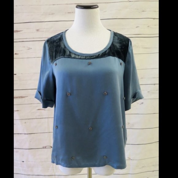 Band Of Outsiders Tops - Band of Outsiders Silk Velvet Shirt